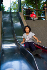 child playing on playground