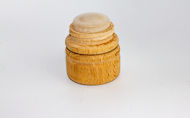 Menthol stone,brown pain relief stone on a isolated white background