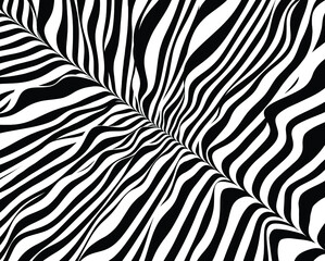  Line art optical art. Psychedelic background. Monochrome background. Optical illusion style. Black dark background. Modern pattern. Abstract graphic texture. Graphic ornament. Vector template