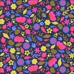 seamless pattern with flowers
