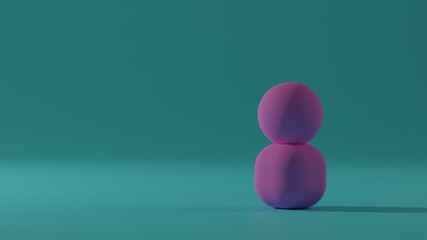 human icon (symbol) - colored (3D image)