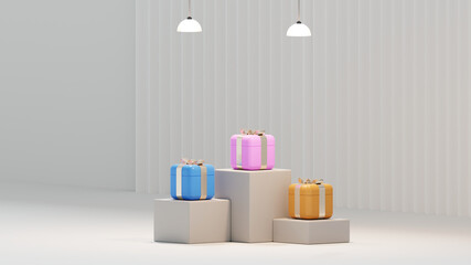 Three gift box