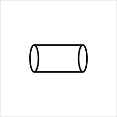 cylinder shape illustration vector graphic icon, Simple line, outline icon for ui and ux, website or mobile application