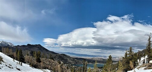 clouds over the mountains