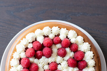 Raspberry Cheesecake with Whipped Cream