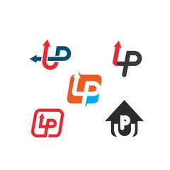 up text letter arrow icon vector conceptual design template