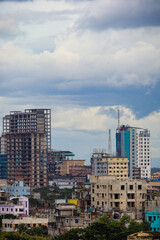 Fototapeta na wymiar Chittagong modern city high-rise skyscrapers buildings