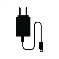 charger Flat icon on white background