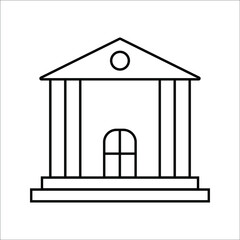 Bank vector Icon. Business centre vector illustration on white background. color editable eps 10