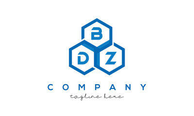 BDZ three letters creative polygon hexagon logo