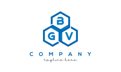 BGV three letters creative polygon hexagon logo