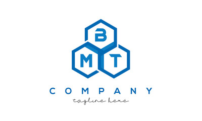 BMT three letters creative polygon hexagon logo