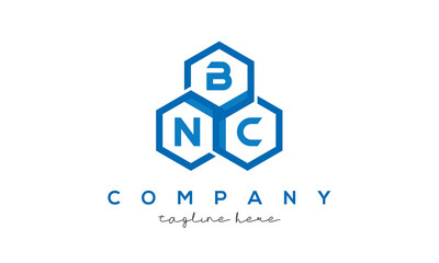 BNC three letters creative polygon hexagon logo