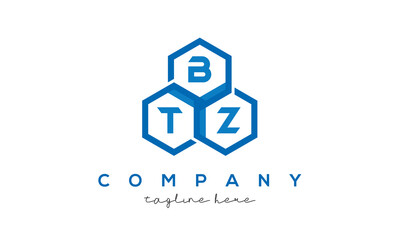 BTZ three letters creative polygon hexagon logo