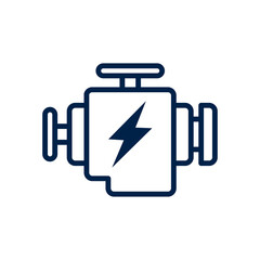 Engine icon logo template isolated on white background.