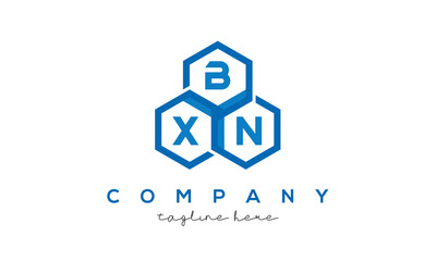 BXN three letters creative polygon hexagon logo