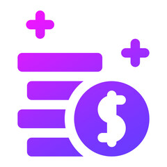Money icon in gradient color