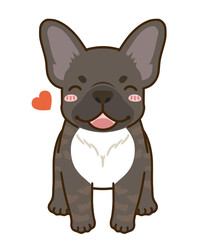 Obraz premium なつくフレンチブルドッグ（ブリンドル）