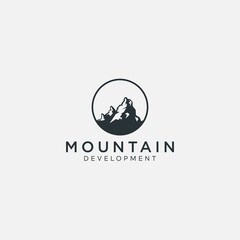 landscape logo mountain view hill