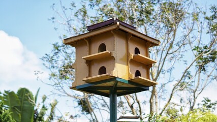 wooden bird house