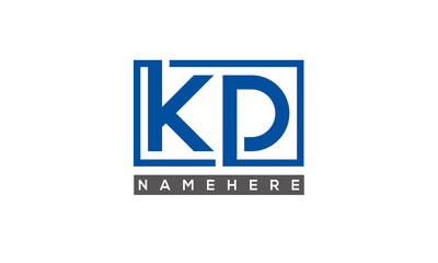 KD creative three letters logo	