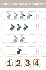 An educational activity for children - line drawing of the number one with an illustration of fruit apple. Logic game for children.