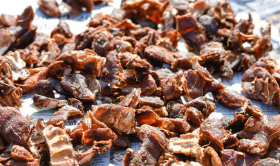 Fresh tamarind dried in the sun.
