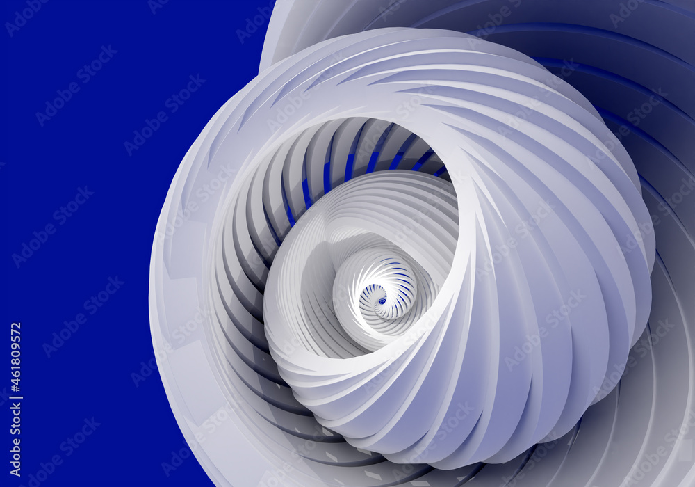Poster curl background on an abstract theme. abstract geometry. white-blue pattern. curl background blue. l