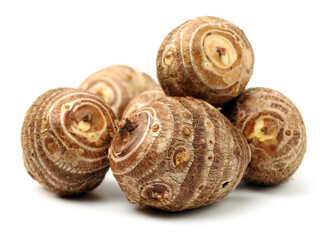 Taro on a white background