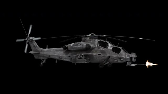 4K helicopter Shooting. Looped. Alpha channel included. realistic looking all it needs is to be drop in a awesome film.