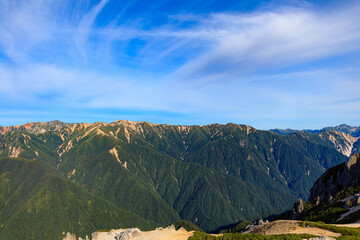 燕岳山頂からの景色