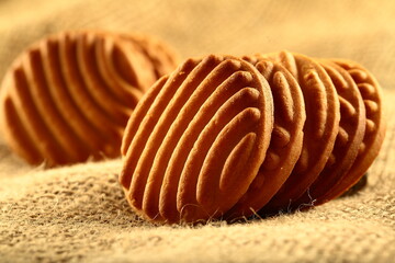 Homemade delicious crispy baked cookies,