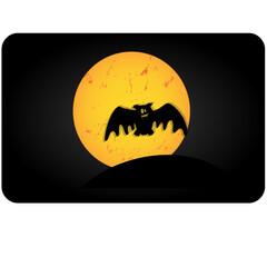 Halloween moonbat fly cartoon