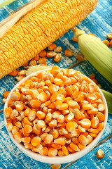 Delicious and healthy corn kernels.