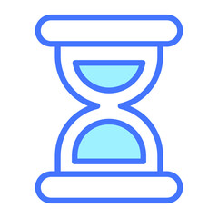 sand clock blue outline icon, Merry Christmas and Happy New Year icons for web and mobile design.