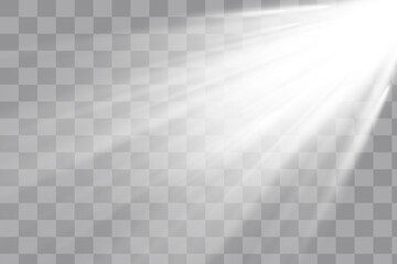 Vector transparent sunlight special lens flare light effect.