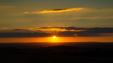 sunset in the mountains