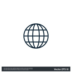 world web icon vector simple design element