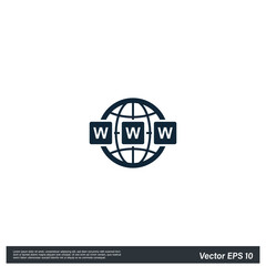 world web icon vector simple design element