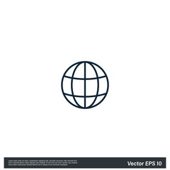 world web icon vector simple design element