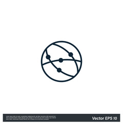 world web icon vector simple design element