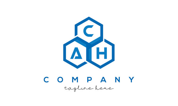 CAH three letters creative polygon hexagon logo