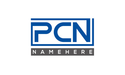 PCN creative three letters logo - obrazy, fototapety, plakaty