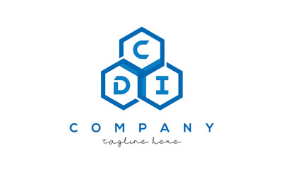 CDI three letters creative polygon hexagon logo