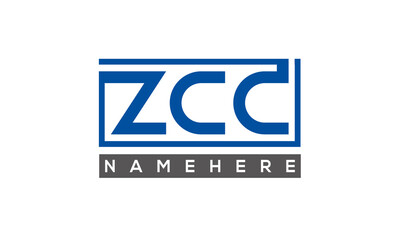 ZCC creative three letters logo	
