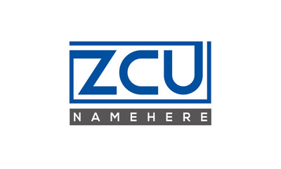 ZCU creative three letters logo	