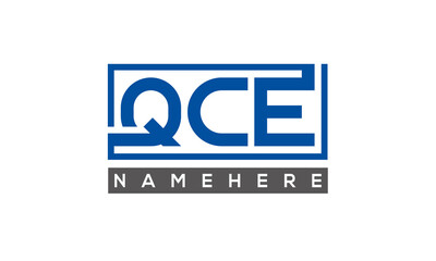 QCE creative three letters logo