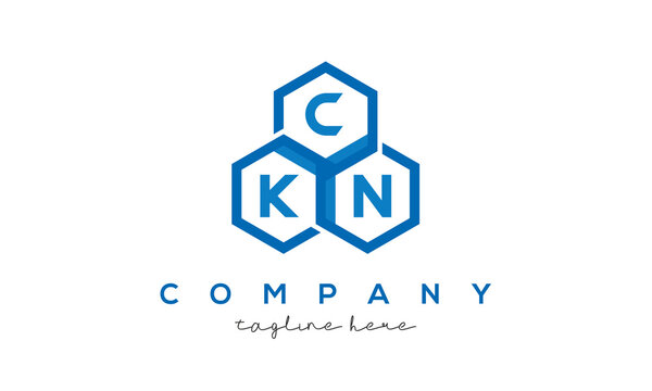 CKN three letters creative polygon hexagon logo