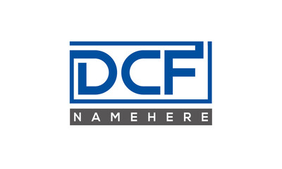 DCF creative three letters logo