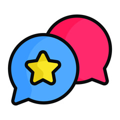 chat bubble colored line icon, Merry Christmas and Happy New Year icons for web and mobile design